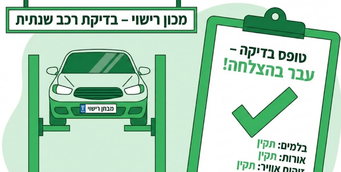 טופס בדיקת רכב עבר בהצלחה